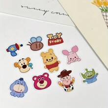 500 Stück Toy Story Aufkleber Rolle - Runde halbglänzende Aufkleber mit Woody & Buzz Lightyear, perfekt für Tagebücher, Scrapbooks, Basteleien und Mehrfachverwendung (Kunststoff, Papier, etc.)