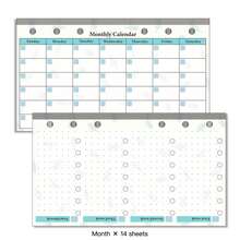 6-Loch Lose-Blatt-Notizbuch Ersatz-Zubehör-Set, Wochenplan, Monatsplan, Haushaltsbuch Ersatz-Innenseiten, Handkonten Innenseiten, A6 Notizbuch Ersatz-Innenteil