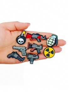 New Cartoon Gun Shaped DIY Slipper Accessories, Men Shoes Buckle Decorative Accessories - Multicolor - View 5