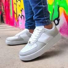 Women Casual Shoes - 白灰色 - 查看 1