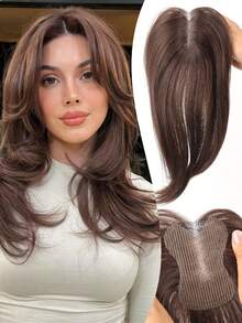 3D Bangs Invisible Seamless Head Hair Water Ripple Hair Air Bangs Head Overhead Natural Invisible Gourd Inner Net Hook And Loop Replacement Block Cover White Hair No-Card Frontal Wig Piece Thin And Lightweight Seamless Hair Parting Instant Volume Increase Fake Hair For Women