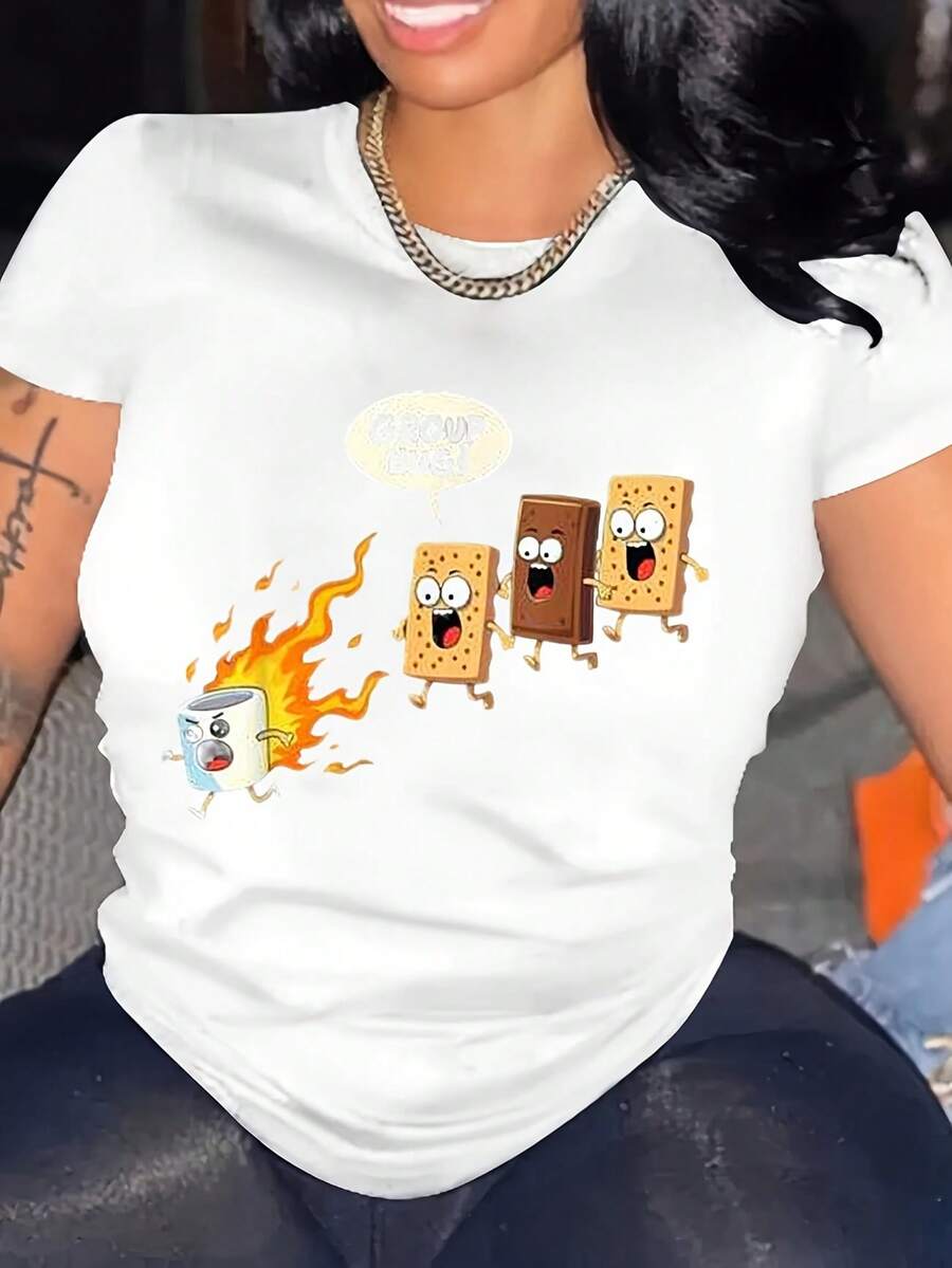 Funny Camping Smores Group Hug Cute S'Mores T-Shirt#Gro Gifts For Teen Girls-1-1 - 白色 - 查看 1
