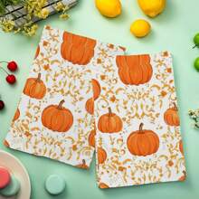 2/4/6/48 pièces Serviettes de cuisine/Essuie-mains souples à motif citrouille, multi-usages, séchage rapide, chiffons à vaisselle, convient pour la cuisine, les célébrations, les mariages, la décoration et plus encore