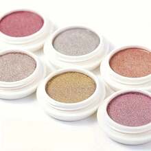 6 Peças Conjunto de Pó de Unha Cromado Efeito Pérola Branca Y2K, Pó Metálico Prateado de Efeito Espelhado Holográfico para Unhas de Resina e Arte de Unhas, Decoração de Argila Macia - Multicolorido - Visão 3