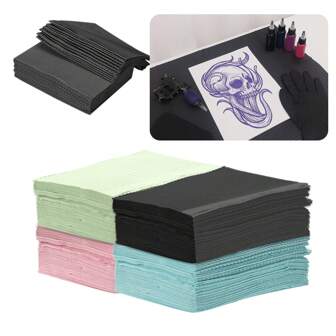 20pcs Pink Blue Black Green Waterproof Tattoo Table Pad Disposable Table Cloth Mat Tattoo Clean Tattoo Accessories For Tattoo Tool