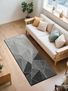 一塊具高端質感和簡單拼接圖案的矽膠泥廚房地墊，輕奢時尚風格，具有緩衝和減輕疲勞的作用。該墊吸水快干，防滑，由簡單矽膠泥和柔軟橡膠製成。適用於廚房、浴室、門廊、洗衣房等場所，可用於室內裝飾。