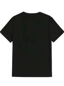 Men'S Vintage Italian Horror Movie Graphic T-Shirt - Black Crew Neck Tee With NEGATIFIA Text - Lightweight Polyester Shirt For Halloween, Horror Fans & Casual Casual Attire - Retro Cinema Apparel, Halloween Costumes, Classic Round Neck, Durable Print Quality, Comfortable Fit, Breathable Fabric, Summer Clothing, Spooky Design, Highquality Print, Halloween Costume Seekers - Black - View 4