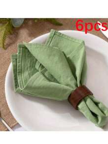 20 片粉色布餐巾，具有柔软的皱纹纹理，纯色方形布餐巾适合圣诞节、婚礼、感恩节、派对装饰，有多种颜色可供选择 - 彩色 - 查看 17