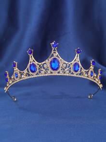 1pc Elegant Classic Crystal Crown Bridal Headpiece, Suitable For Women's Events And Party Attire, Coronas, Tiara, Hair Vine, Accessories - Multicolor - View 8