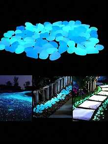 500 片 - 夜光石 发光石 花园配件 微景观 水族箱装饰 户外露台草坪庭院套件 砾石花瓶填充 花园和小径装饰发光石 DIY 装饰发光石 - 彩色 - 查看 3
