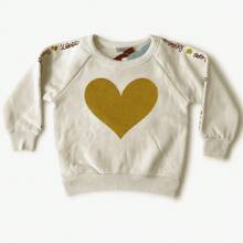 Two-Piece Set Baby Girl Winter Heart Top Flannel Leggings Pants