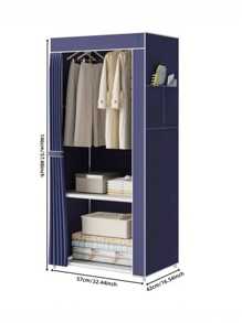 Armario de tela sencillo, mueble organizador portátil ligero fácil de instalar, solución de almacenamiento para ropa dormitorio closet espacio pequeño plegable - Multicolor - Ver 4