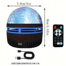 USB Projection Lamp - RGB Multi-Color LED Decorative Light, USB Powered, No Battery Required, Includes Electronic Components, Suitable For Living Room, Bedroom, Kitchen, Dining Room, Bar - Ideal Gift For Halloween, Christmas - Multi-color light - View 9
