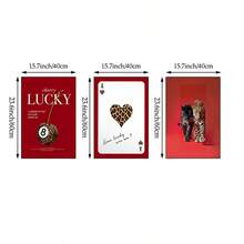 1/3 bức tranh tường nghệ thuật báo gêpa báo đốm đỏ và hồng Chúng ta thật may mắn Tranh in trên vải Canvas Tranh vẽ Quả bóng may mắn 8 Áp phích Trang trí theo phong cách học sinh nữ tính cho phòng ngủ, phòng khách, trang trí tường ký túc xá Không có khung - Nhiều màu - Xem 17