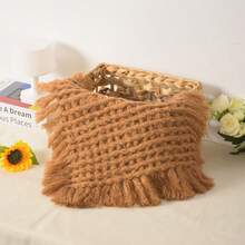 Newborn Photography Props Mohair Handmade Crochet Square Petal Decor Mat - Multicolor - View 4