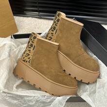 Women Equestrian Boots - 豹紋咖 - 查看 3
