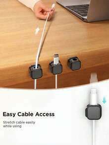 10pcs Multi-Functional Cable Clips, Space-Saving Magnetic Cable Organizers (Suitable For Office Desks), Magnetic Cable Clips, Adhesive Cable Clips, Under Desk Cable Concealer, Cable Management, Cable Organizer Clips, Cable Organizer Clips, Desktop Cable Organizer Clips, Charging Cable Clips, Nightstand Cable Organizer Clips, Self-Adhesive Cable Management For USB Cables/Power Cords/Wires, For Car And Office, Home And Office - Multicolor - View 4