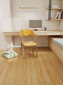 1卷米色加厚自粘地板砖贴纸(厚度:0.18毫米),防水防滑乙烯基地板贴,自粘式,适用于浴室、客厅、卧室、厨房、房车等场所,也适用于卧室和客厅,加厚防滑可移除墙纸,卧室装饰,家居装饰,厨房用品,卧室地毯 - 米黃色 - 查看 19