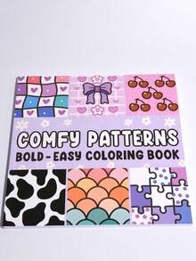 (圣诞礼物)1 件舒适图案：Coco 涂色书，适合成人和青少年，以超级可爱的动物角色为特色，设计简单易懂，适合放松和学校用品，青少年玩具涂色书礼物，为男孩和女孩准备的万圣节。圣诞节。12 色绘画套装（默认不含笔） - 彩色 - 查看 3