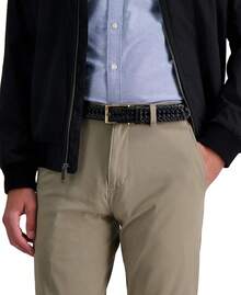 Cinturón de metal trenzado con cordones para hombre de 1 1/4 pulgadas - negro, (Negro esmaltado) - Ver 4