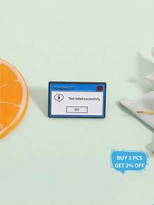 1Pc New Personalized Program Box Brooch Cross-Border Creative Cartoon Programmer Computer System Commemorative Badge, Windows XP Task Failed Successfully Enamel Needle Computer Pops Up Error Message Programmer Brooch Medal Jewelry Gift Office Accessories Shirts Jacket Halloween Pins,Autumn-Winter Accessories,Suitable For Teens, Youth,Men,Casual, Outdoor, Athletic, Vacation, Graduation Gifts, Birthday, Daily Wear Clothes Pin Funny Cute Teacher Gifts Halloween Accessories Teachers Day00 Costume Accessories Bag Charms Christmas - Multicolor - View 6