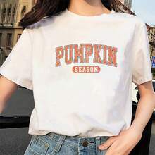 1pc Vintage Pumpkin Season Fall Vibes Retro Distressed Heat Transfer - Orange & Black DTF Polyester Film For DIY T-Shirts, Backpacks, Apparel & Accessories - Autumn Halloween Decorative Iron-On Patch