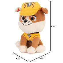 Spin Master Official  Rubble Plush Doll, 6-Inch Soft Stuffed Puppy In Uniform, Cuddly Children's Gift For Ages 3+ - RUBBLE - View 7