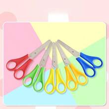 儿童手工剪刀尺子剪刻度小剪刀小学生剪纸剪刀圆头线头剪