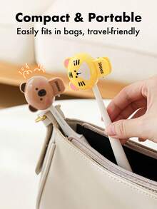 Funda protectora para cepillo de dientes con diseño de animales lindos - Estuche de viaje a prueba de polvo y transpirable, base inclinada para higiene, se ajusta a todos los cepillos de dientes (4 estilos), adecuado para uso diario, viajes, hotel, exterior, decoración del baño del hogar. De vuelta a la escuela.