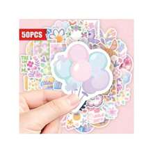 50Pcs Light Waterproof Coated Stickers - Includes Floral, Animal, And Dessert Designs - Perfect For Laptops, Phones, Guitars, Water Bottles, Cars, Tablets, Luggage, And More - Perfect For Parties, Rewards, And Holiday Gifts