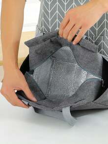 大容量野餐包，防漏便携午餐手提袋，保温午餐盒，男女通用，防水保冷袋，午餐盒，女士可重复使用双色可调节肩带便携午餐包，保温午餐盒，便当包，晚餐保温袋，旅行必备，野餐必备，露营必备，返校必备 - 彩色 - 查看 5