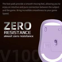 Ratón portátil MAGEEGEE 2.4G con receptor USB, ratón de viaje ultrafino, compatible con Macbook Air/Pro, iPad, tabletas - Morado - Ver 4