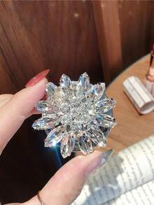 1pc Bling Rhinestone Retractable Phone Stand, Telescopic Phone Holder, Desktop Mobile Phone Bracket Compatible With IPhone, Android Phone, Gift For Birthday, Family, Friends Push-Pull Phone Grip, Phone Accessories - Multicolor - View 7