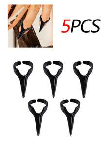 10/5/2pcs Black Alloy Hair Styling Tools Finger Ring Sectioning Clips Set, Hair Partition Shaping Device, Hair Accessory Decorative Rings, Hair Styling Tools, Slick Back Brush, Barber Accessories, Hair Dryer, Hair, Barber, Hair Tools, Hair Products,Hair Dryer,Hair, Accessories, Hair Products, Hair Tools, Hair Stuff, Hair Care, Curly Hair Brush, Barber, Barber Accessories, Hairdressing Equipment,Travel Essentials,Hairstyle,Hairdressing,Hair,Travel,Hair Products,Hair Tools,Hair Stuff,Barber,Barber Accessories,Barbershop,Hairdressing Equipment