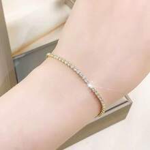 Kit Of 3 Luxury Women's Bracelets: Heart Knot Bracelet + Glitter Bracelet + Zirconia Bracelet - 金色 - 查看 9