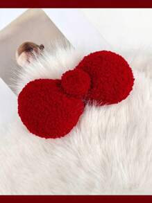 女士时尚可爱冬季毛绒保暖卡通蝴蝶结加厚帽，适合日常外出、节日、生日、情人节礼物 - 彩色 - 查看 9