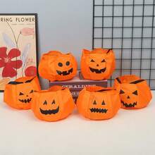 Bolsa de dulces de Halloween para truco o , bolso con forma de calabaza 3D, regalo para niños, accesorio de Halloween