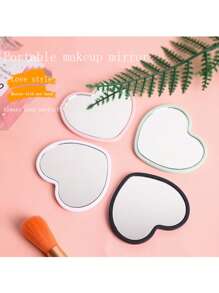 10 piezas de espejos de maquillaje en forma de corazón, espejos de maquillaje portátiles para viajes, espejos de maquillaje mini, regalos portátiles para mujeres y niñas, decoraciones del Día de San Valentín, maquillaje, barato, decoración de habitación, tocador, viaje, dormitorio, accesorios de maquillaje, espejo, espejo de tocador, mini espejo, espejo compacto, espejo pequeño, espejo de mano