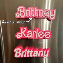 1 pièce Aimant de réfrigérateur personnalisé avec nom, aimants de nom de famille, aimants de nom de casier, aimants personnalisés de nom de réfrigérateur, aimants de nom en acrylique, cadeau idéal pour la famille et les amis, aimants pour réfrigérateur