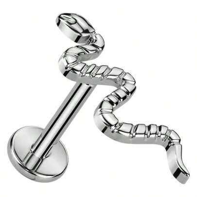 1 件钛钢舌钉、唇钉、耳环，适合日常佩戴