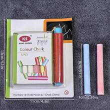 Large Chalk Set Park Tree Reflection Painting Graffiti Street Art Chalk, 7 Vibrant Colors For Colorful Painting Fun On Asphalt, Roads And Sidewalks[Random Packaging], Back To School - Multicolor - View 12