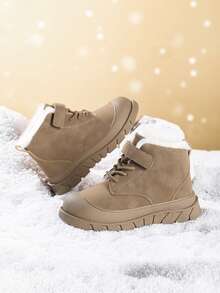 Children's Hiking Boots, Thermal Lined, Wide Toe Box, Suitable For Boys And Girls Daily Casual And Outdoor Hiking, Camping, Autumn/Winter New - Camel - View 2