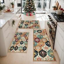 Boho 3 Piece Kitchen Rug Set Washable Non Slip Kitchen Mats For Floor Decorative Bohemian Kitchen Rugs And Runners Floor Mat For Hallway Laundry Room Sink - 20"x32"+24"x35"+20"x60"+colorful - View 5