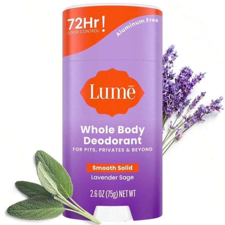 Lume Whole Body Deodorant - Smooth Solid Stick - 72 Hour Odor Control - Aluminum Free, Baking Soda Free And Skin Safe - 26 Ounce (Peony Rose) - Cây xô thơm hoa oải hương - Xem 1
