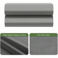 Grounding Sheets Queen Size, 0 Pure Silver Fiber+ 90 Organic Cotton, Grounded Sheet Earth Connected Bedding Fitted Earth Sheets With Grounding Cord(Deep Gray, Queen) - 深灰色+國王 - 查看 3