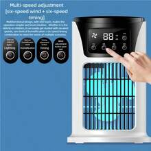 Portable Air Conditioner Fan Household USB Air Cooler 6H Timer Air Cooler Fan 6 Speeds Desktop 300ML Water Tank Air Conditioner