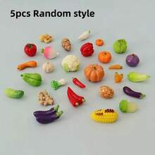 50 件/30 件/20 件/10 件/5 件迷你逼真蔬菜雕像，创意微型蔬菜，可用于娃娃屋装饰、微景观、微型超市道具、玩具食品道具、摄影道具 - 彩色 - 查看 16
