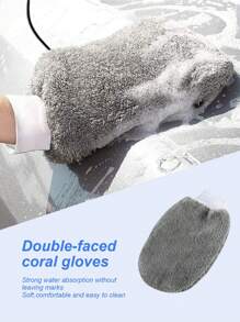 11件套优质超细纤维洗车及精细护理套装 - 包括轮胎刷、划痕修复垫、精细海绵、清洁手套、涂抹垫等。高品质内外饰汽车护理工具，温和不伤车漆，经久耐用，可重复使用，必备汽车清洁用品，柔软清洁手套，汽车清洁产品 - 彩色 - 查看 8