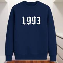 1993 Crew Neck Sweatshirt, Cold Weather Blouse, Men's Flannel Coat