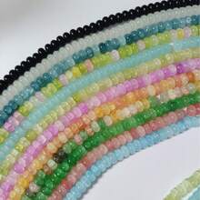 50/100pcs 5mmx8mm Imitation Jade, Agate, Abacus Beads, Loose Beads, Wheel Beads, Spacer Beads, Jewelry DIY Accessories, Bracelets, Keychains, Necklaces Craft Decorations, Beads Materials, Colorful - Please Choose a Color - View 3